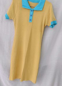 Yellow & Blue Polo Dress