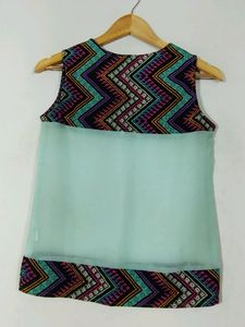 Multicolour Printed Sleeveless Top (Women)