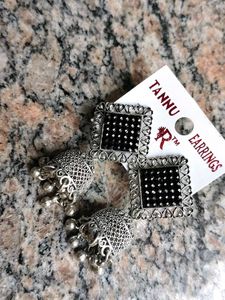 Silver Jhumka Earrings