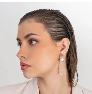 Floral Drop 18k gold plated Earrings