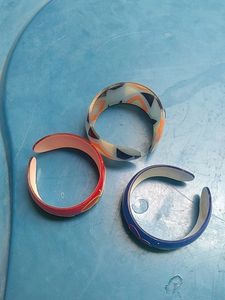 red♥️ Blue 💙 Grey Colour Bangle With Barclet