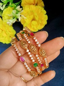 Premium quality Lakshmidevi Kudan  Stone Bangles