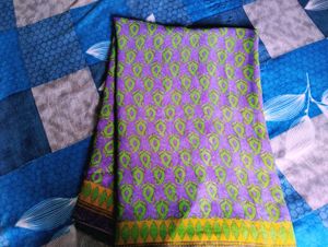 💜✨PRINTESTY LOOK PURPLE SAREE✨