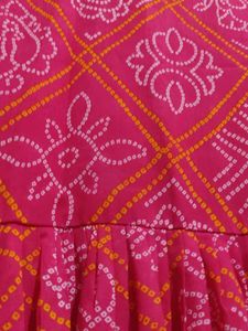 Pink Printed Anarkali  💕