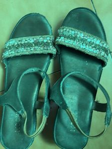 Beaded Flat Sandals
