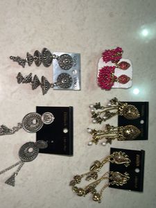 5 pair earing with ring
