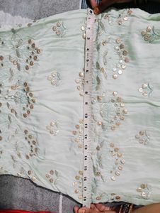 Elegant Mint Green Plaazo Kurta Set