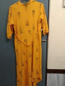 Yellow Colour Gown Free Size Xll