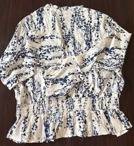 IVES BRAND V Neck Floral Print Top