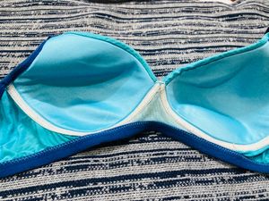 Branded Padded Bra Blue Colour