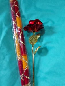 Decorative dandiya sticks &amp; Golden Rose Set