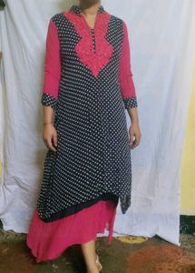 Polka Dot Kurta Dress