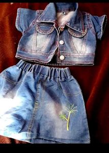 Denim Skirt And Jaket Combo