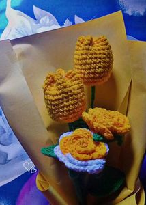 Crochet Tulip Bouquet