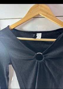 Black H&amp;M Sheer Top