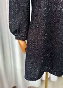 Chic Black Tweed Dress