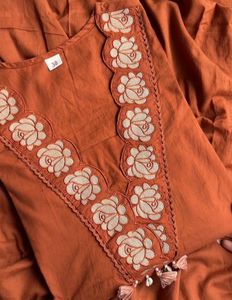 Cutwork applique suit set