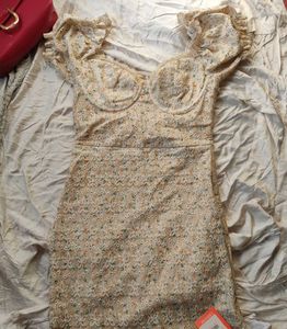Urbanic Crochet Embroidery Bodycon Dress