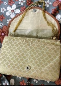 Green Saree Silver Border FREE Big Size Clutch 😍