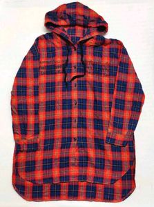 Stylish Plaid Hoodie | Bust 40