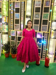 Pink Long Dreess Heavy ❤️