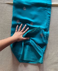 Turquoise Saree