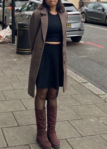 Zara Ribbed Crop Tank Tops - Black & Beige (Set of