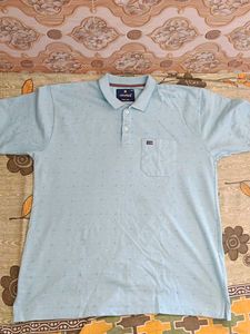 Light Blue Cottonking Polo T-Shirt