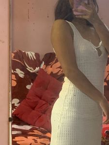 White Knit Maxi Dress