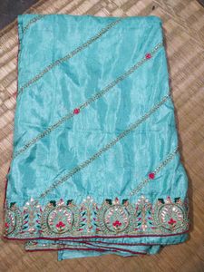 Elegant Turquoise Saree