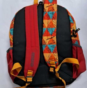 Red and Blue Travel Backpacks