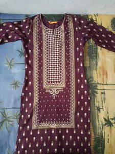 Indo Era Printed Straight Kurta With Plazzo Set