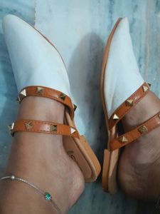 Street Style Store White Flats/Slippers