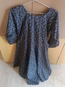 Fit &amp; Flare Dress/Kurti With Latkan In Belt