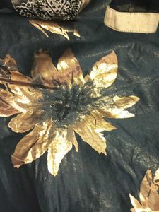 Elegant Black &amp; Gold Floral Dress