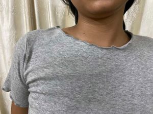 Trendy Grey Ruched Top – Stylish &amp; Comfortable