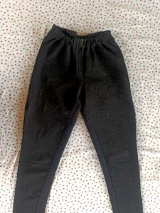 Textured Black Pants