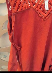 Straight Ripped JeansWith Crocehet Top In Combo