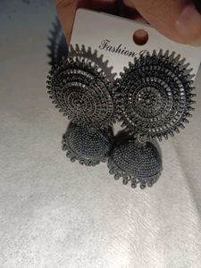 Black Jhumka Earrings