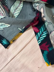 splash Floral Print Cold Shoulder Dress