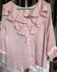 Pink Ruffle Top