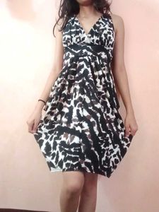 Animal Print Halter Dress
