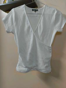 White Wrap Top