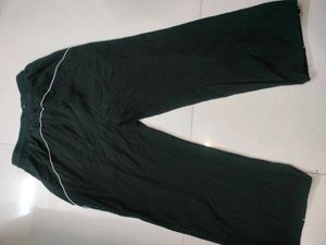 Black Track Pants with White Stripe