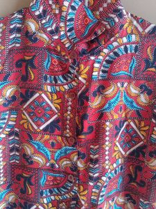 Patterned Sleeveless Jumpsuit with Belt