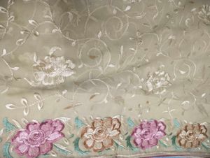 Embroidered Thread Work Saree.