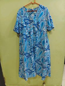 Navy Polka Dot Midi Dress combo of 2