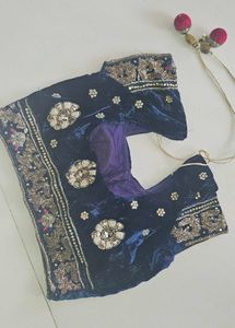handwork navy blue Lehenga Choli