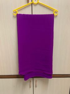 Purple Chiffon Saree With Blouse