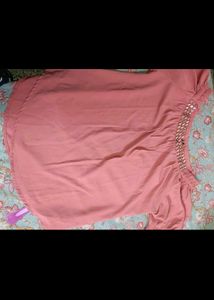Peach Off-Shoulder Party top in xl size